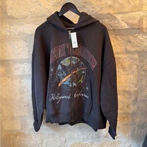 Hollister Dark Grey Zip-Up Hoodie